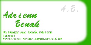 adrienn benak business card